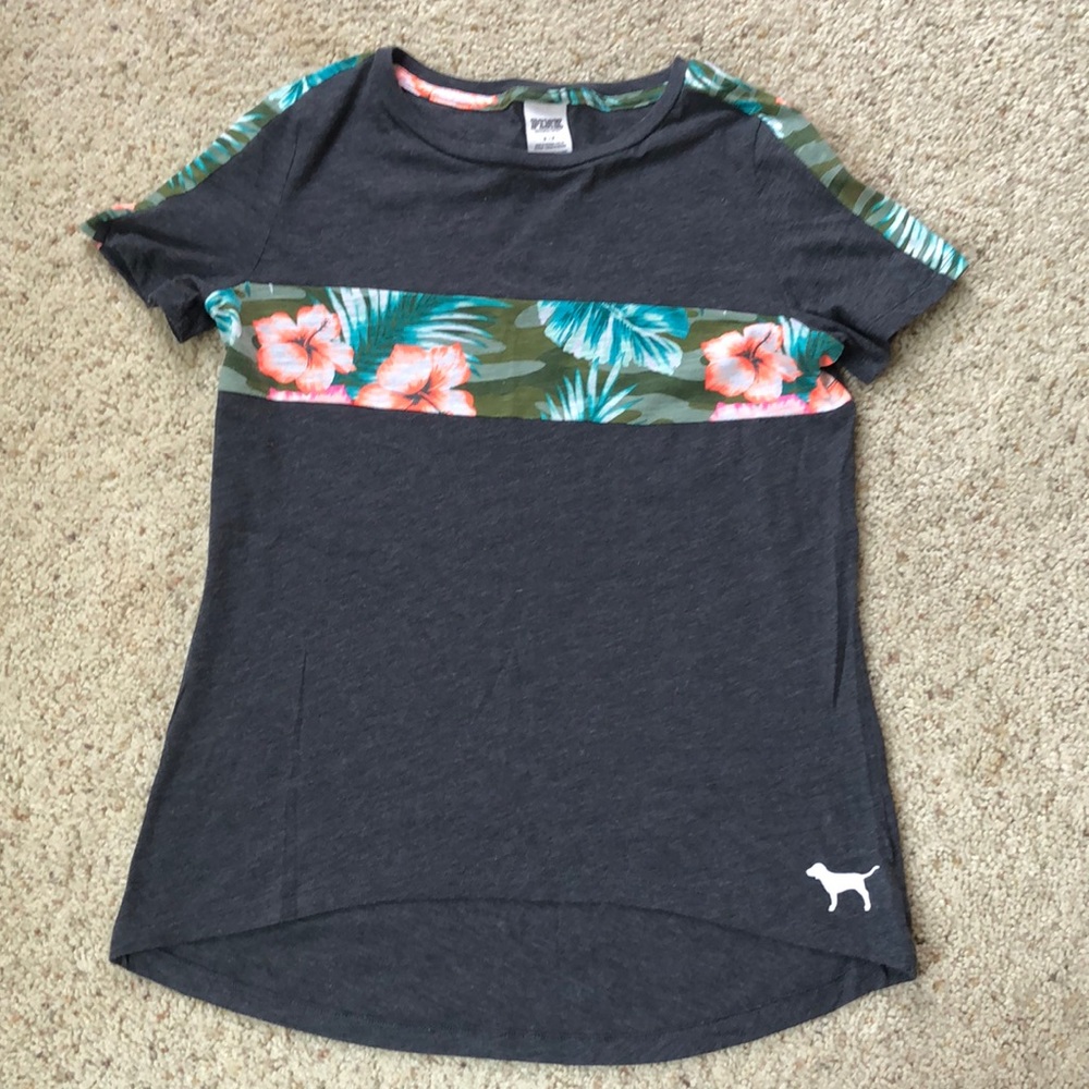 VS Pink Camo Tropical Tee